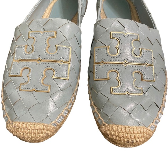 Tory Burch Blue Woven Leather Espadrilles Slip On Shoes 7.5 - Picture 3 of 10